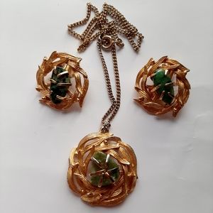 Vintage BSK Necklace & Earrings
